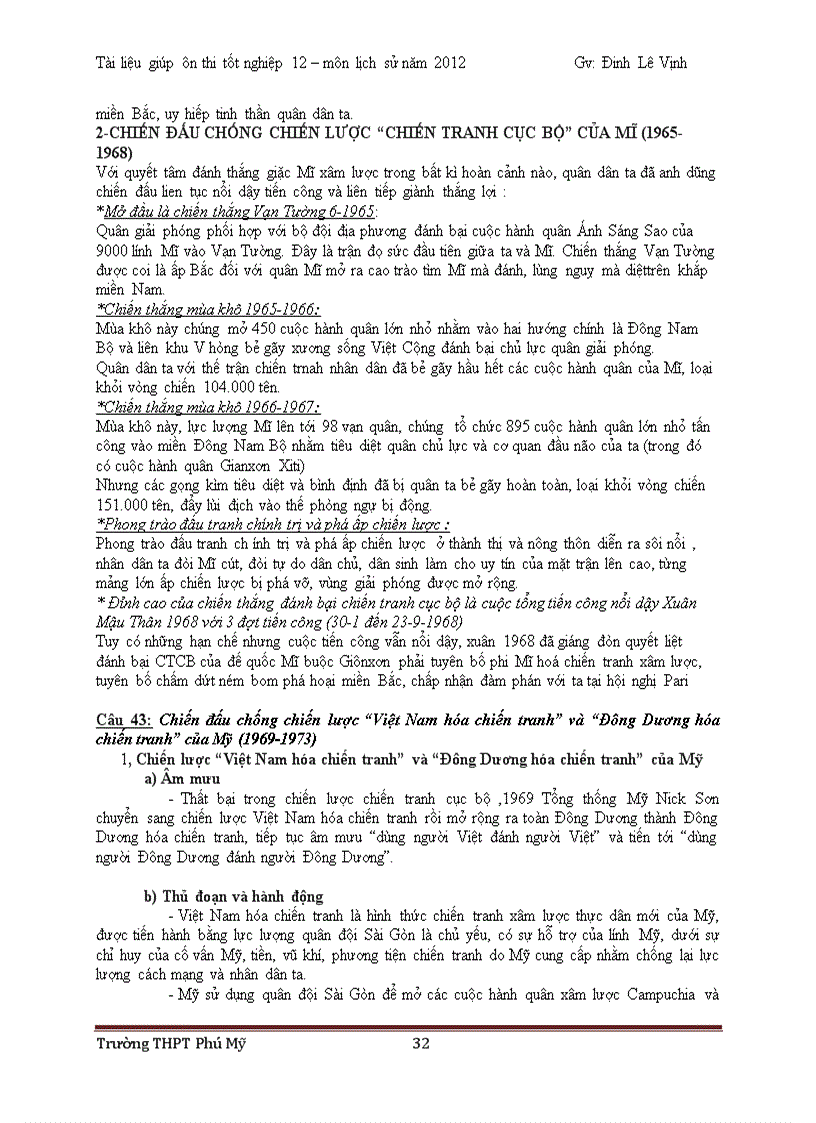 image for page Tài liệu ôn thi sử 12