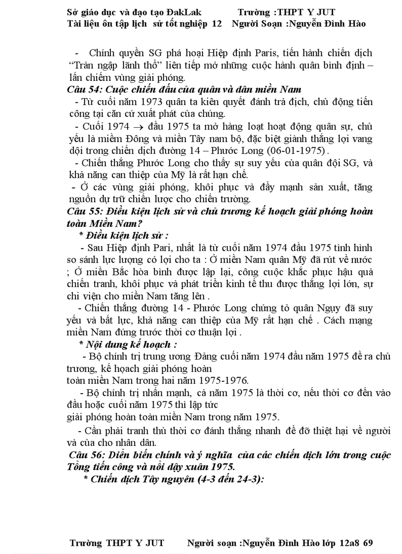 image for page Tài liệu ôn thi tốt nghiệp đạ học n