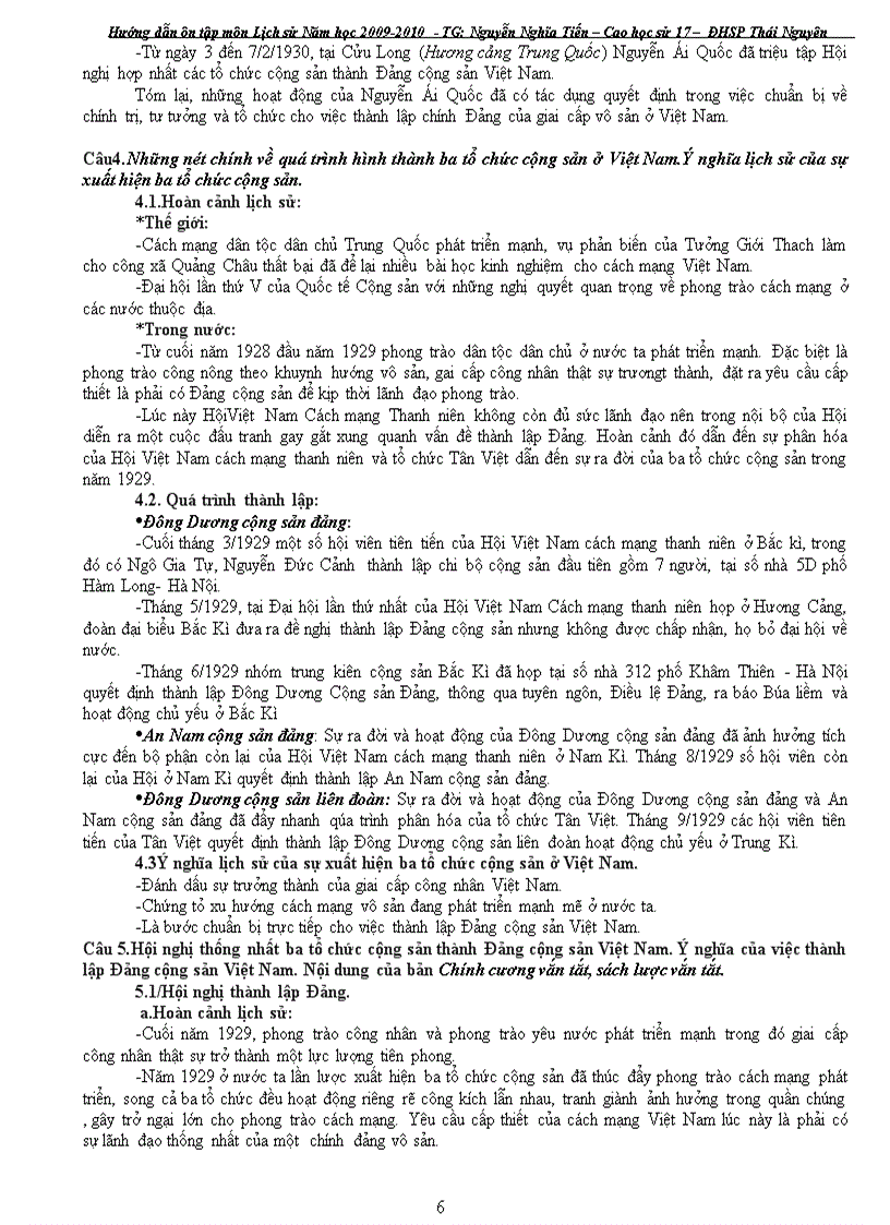 image for page Tài liệu ôn thi tôt nghiệp Lịch sử