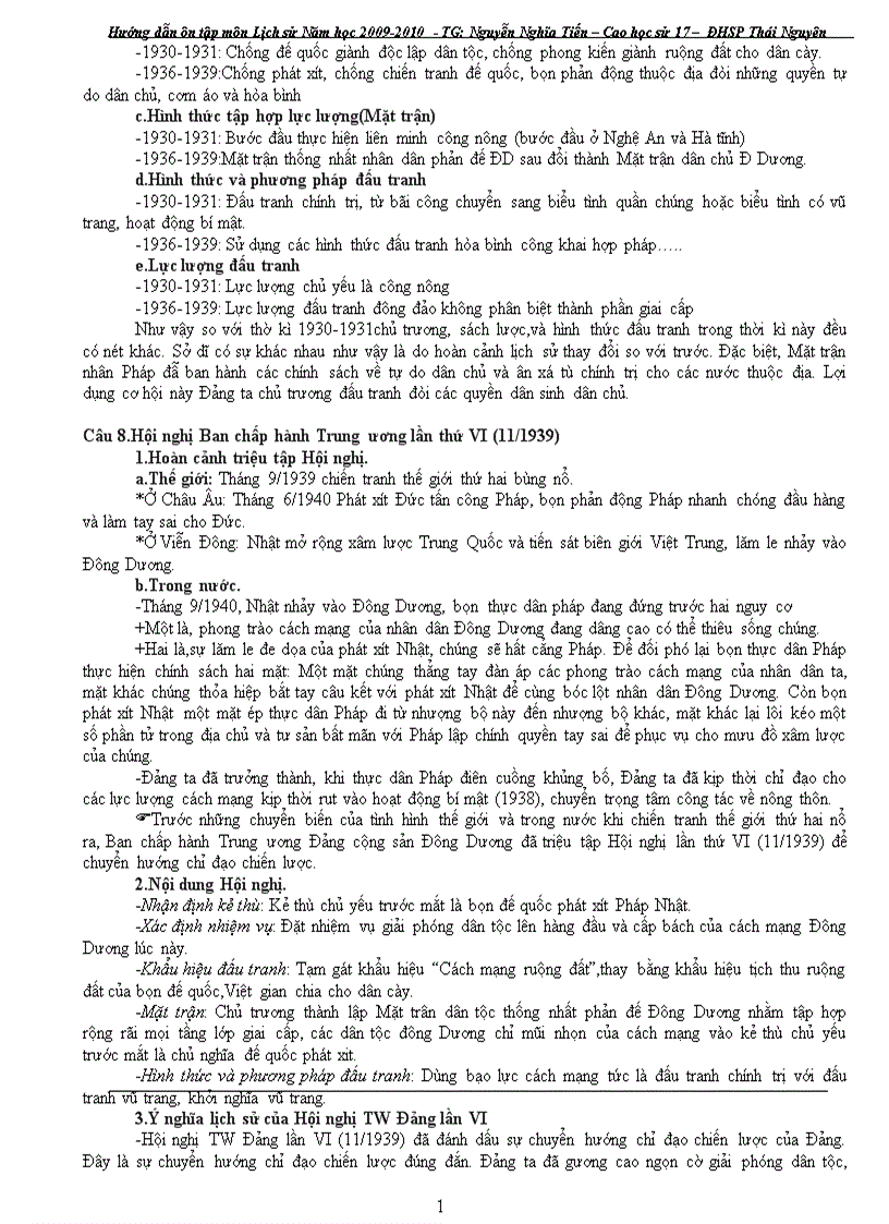 image for page Tài liệu ôn thi tôt nghiệp Lịch sử