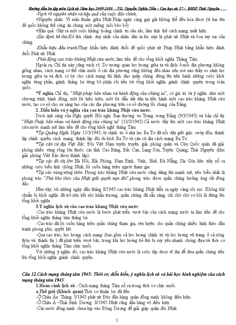 image for page Tài liệu ôn thi tôt nghiệp Lịch sử