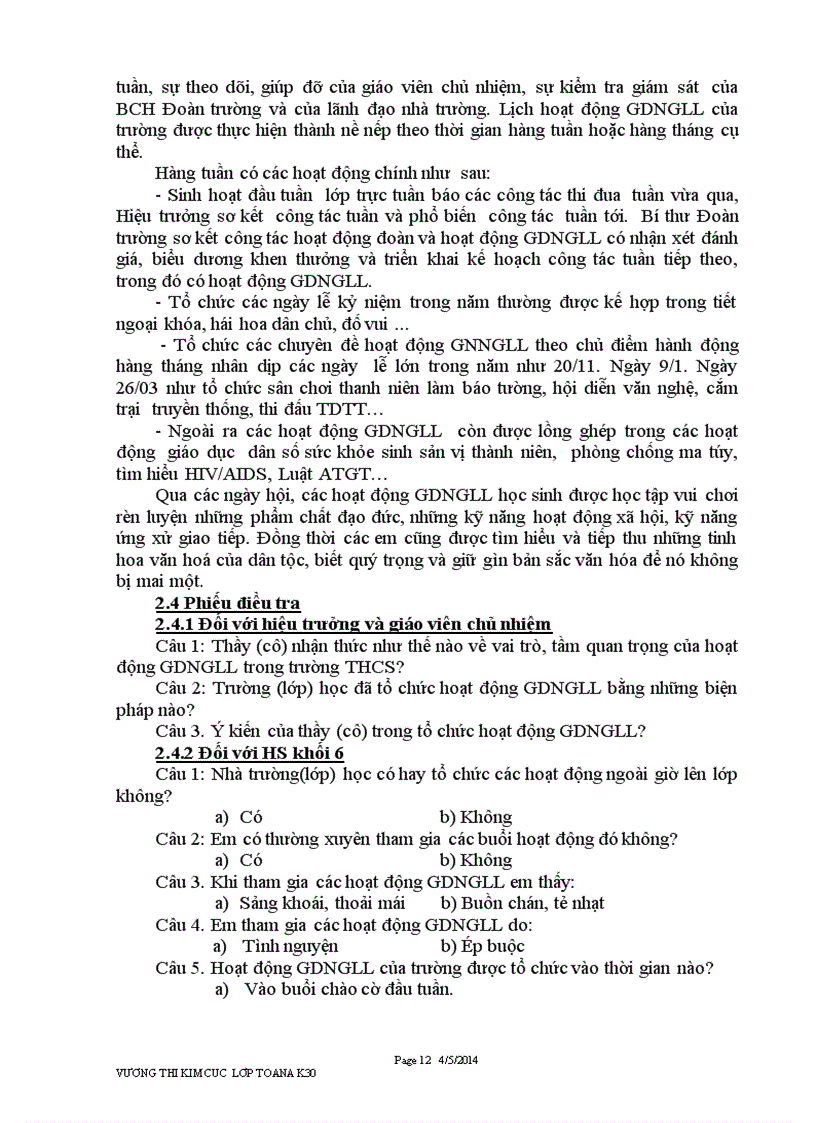 image for page Tim hieu to chuc hoat dong gdngll o truong thcs tam hung