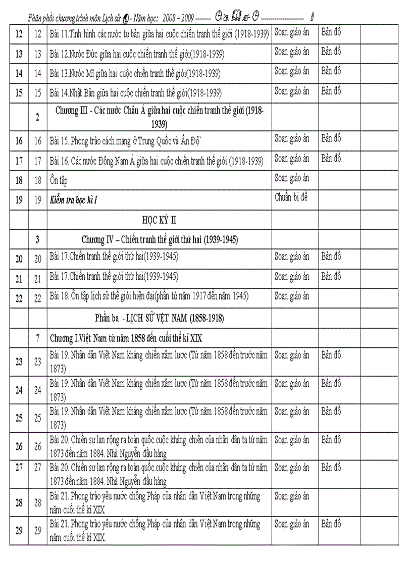 image for page Toan bo ke hoach day hoc mon lich su