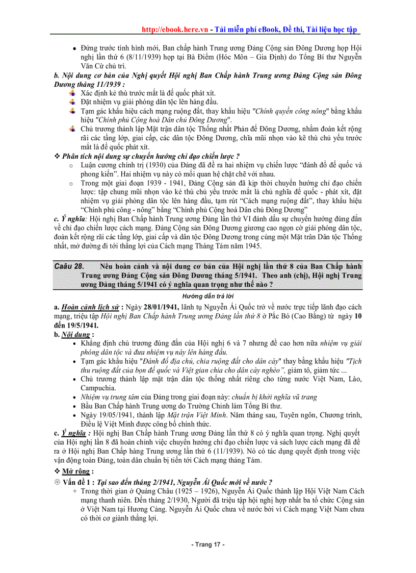 image for page Tóm tắt Lịch sử theo chương Dễ học