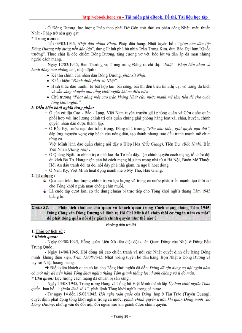 image for page Tóm tắt Lịch sử theo chương Dễ học