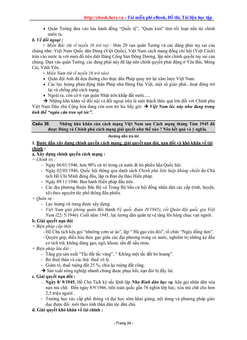 image for page Tóm tắt Lịch sử theo chương Dễ học