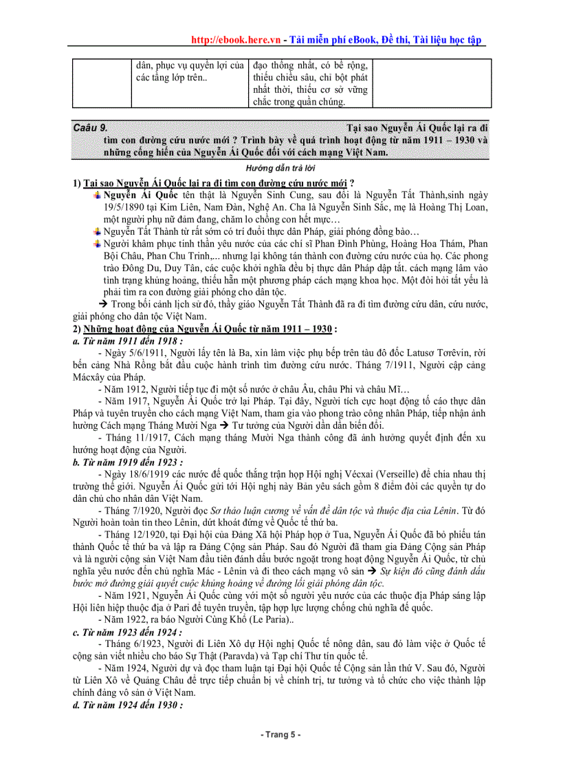 image for page Tổng hợp câu hỏi LS có đáp án rõ ràng