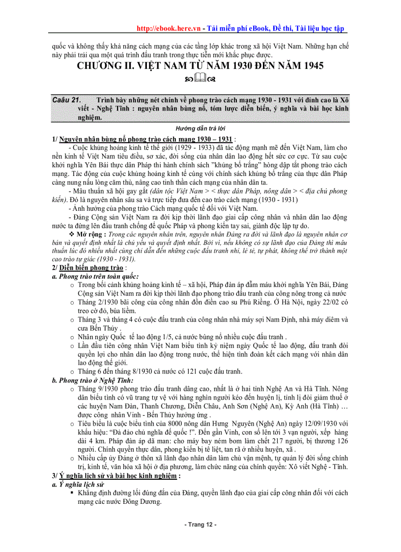 image for page Tổng hợp câu hỏi LS có đáp án rõ ràng