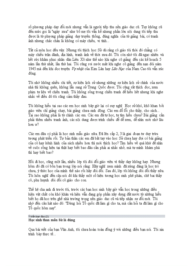 image for page Tổng hợp những bài bình luận về D H lịch sử baba