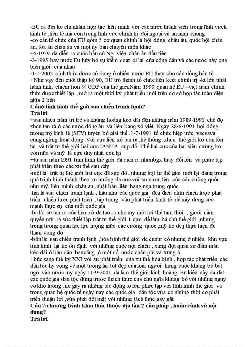 image for page Tra loi 1 so cau hoi hk1