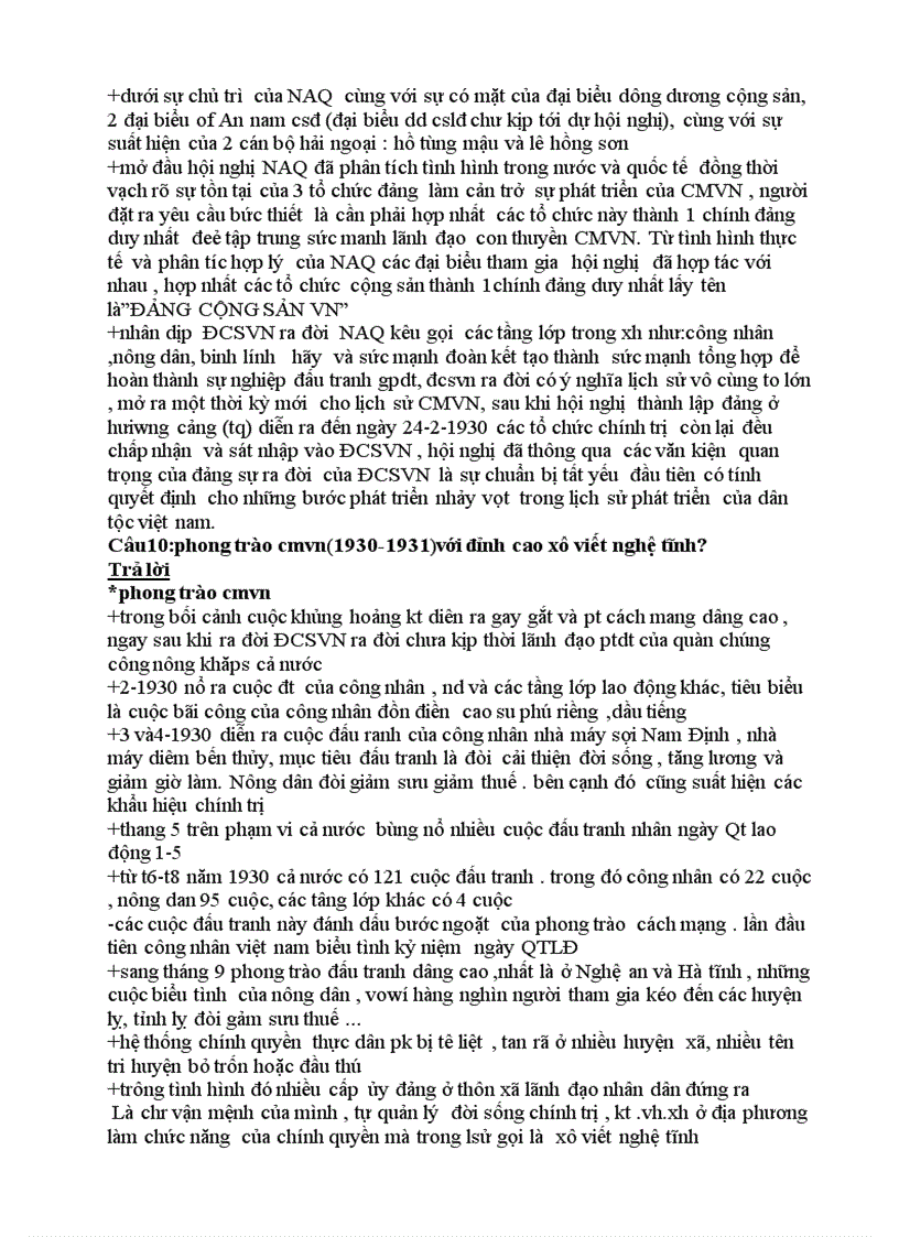 image for page Tra loi 1 so cau hoi hk1