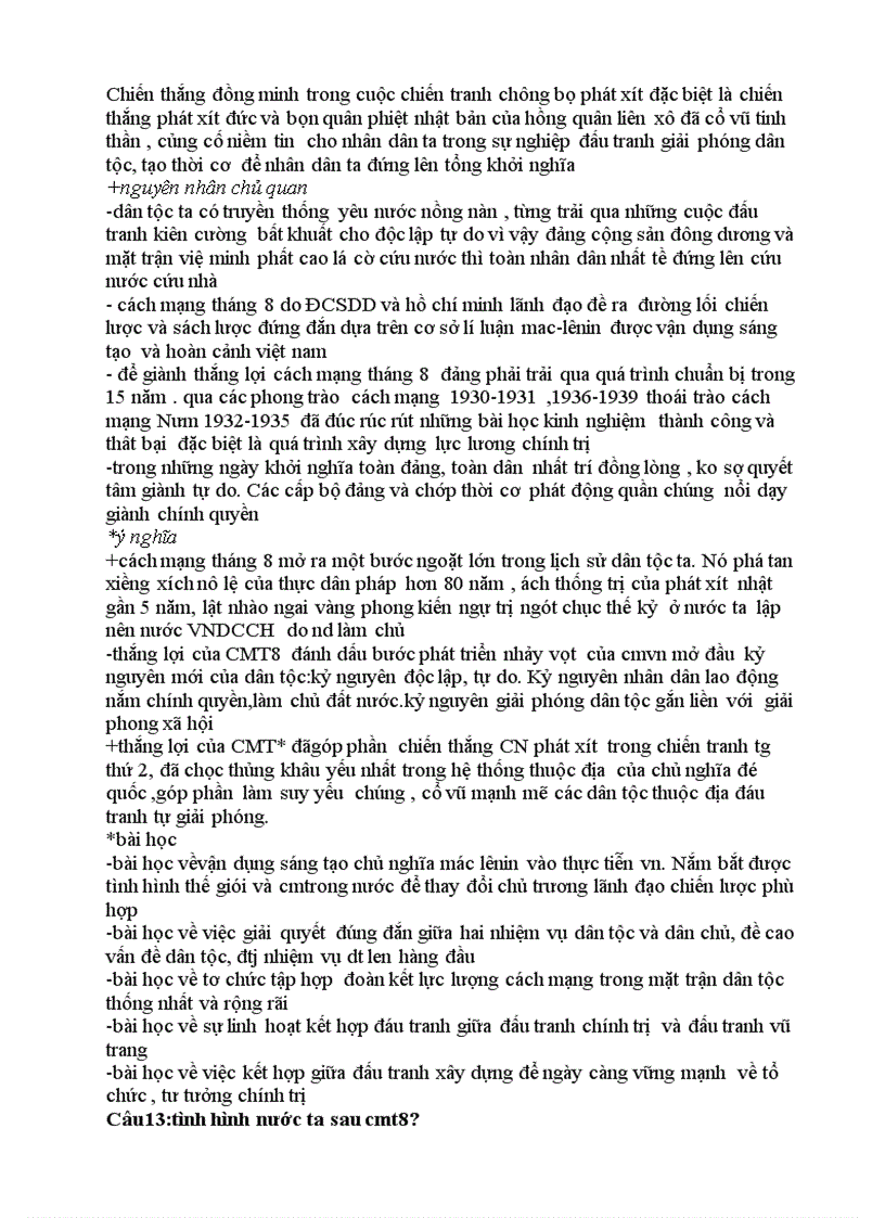 image for page Tra loi 1 so cau hoi hk1