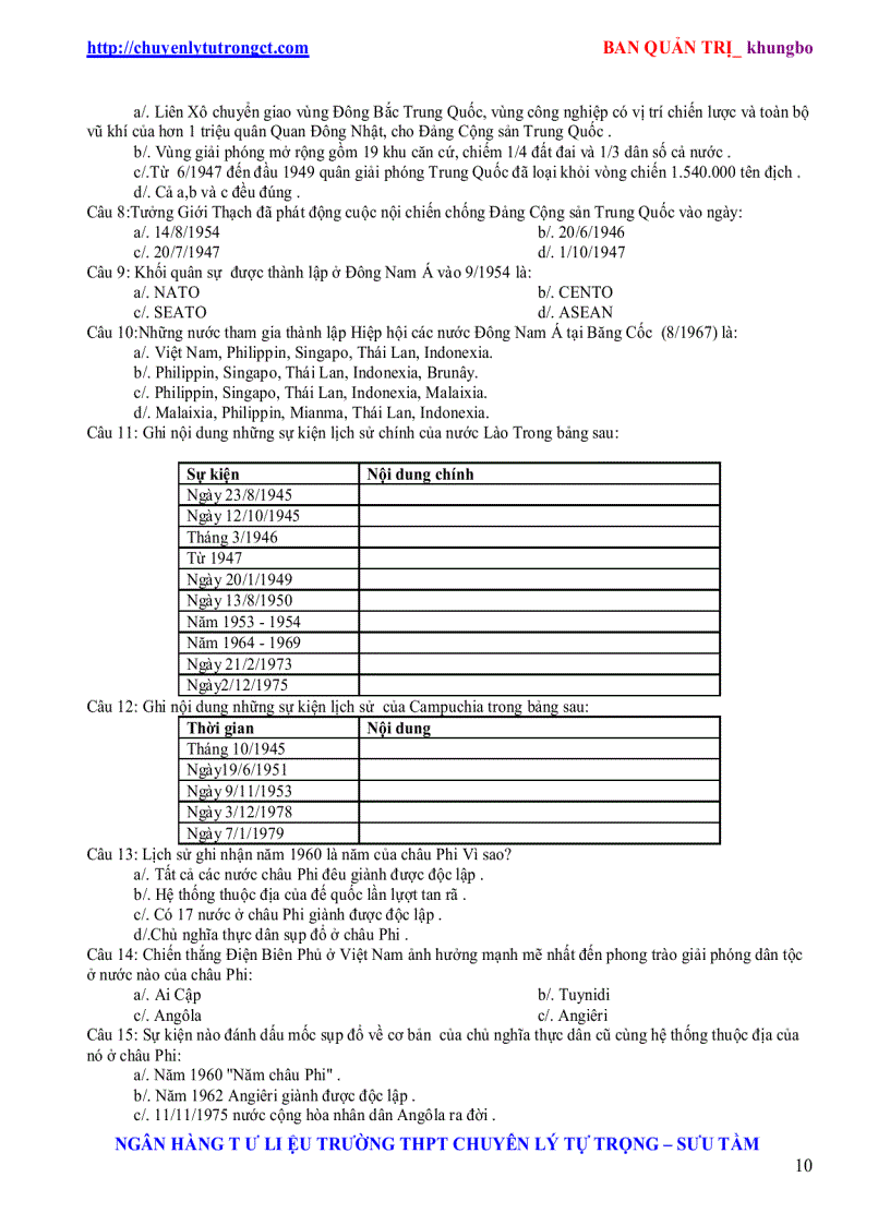 image for page Trac nghiem su 12