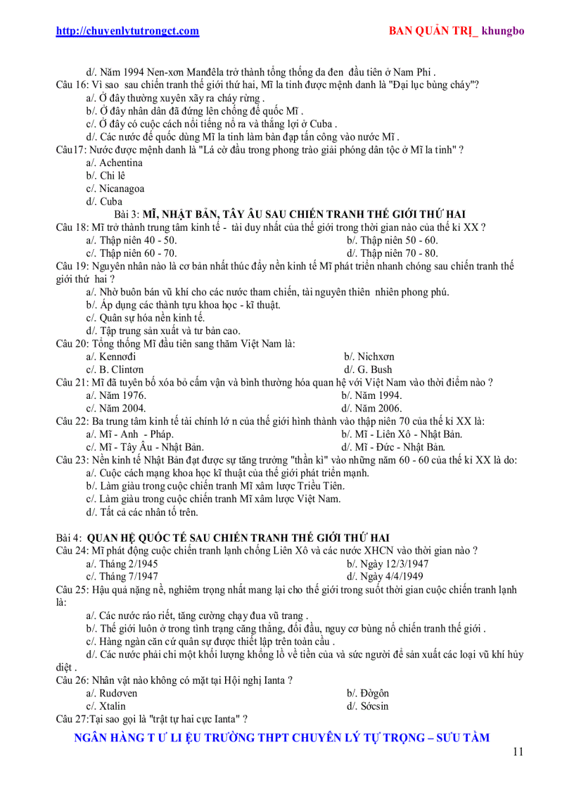 image for page Trac nghiem su 12