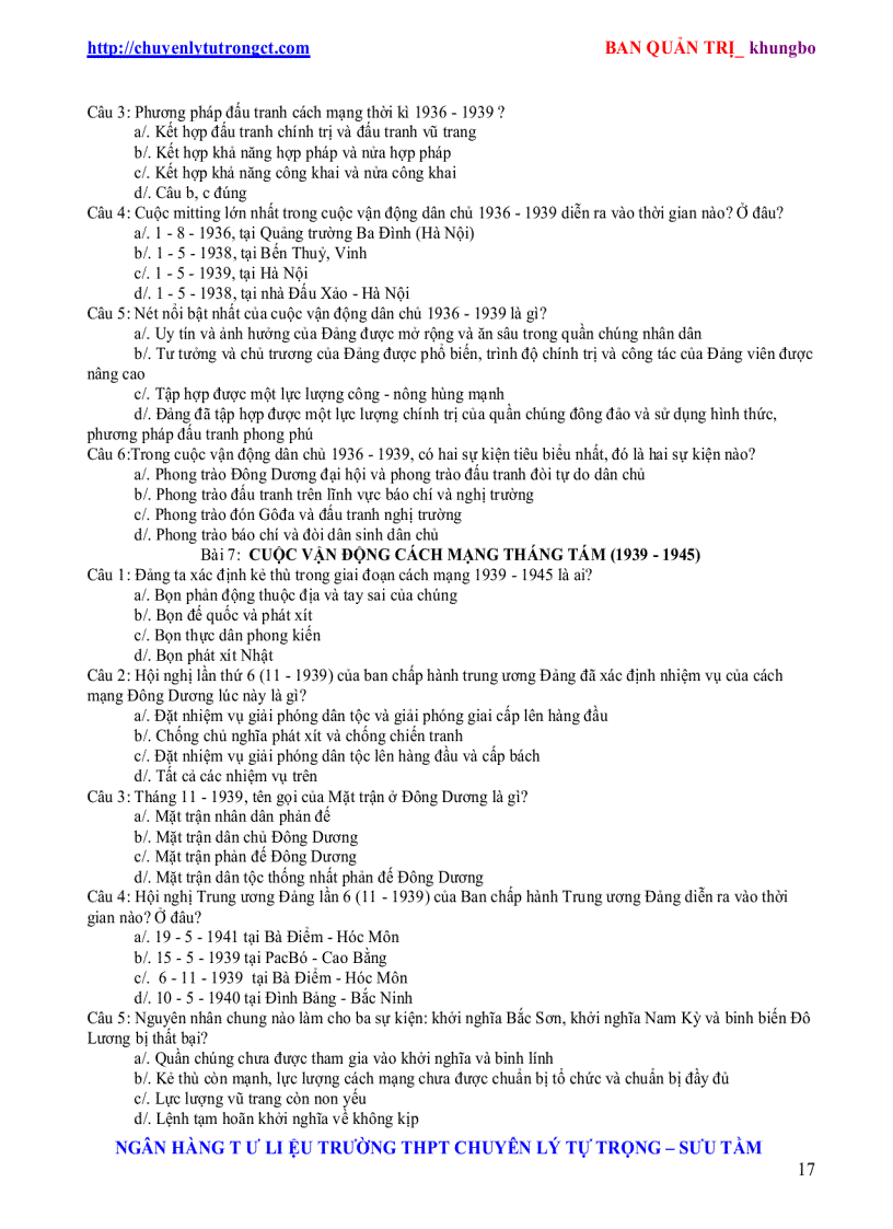 image for page Trac nghiem su 12