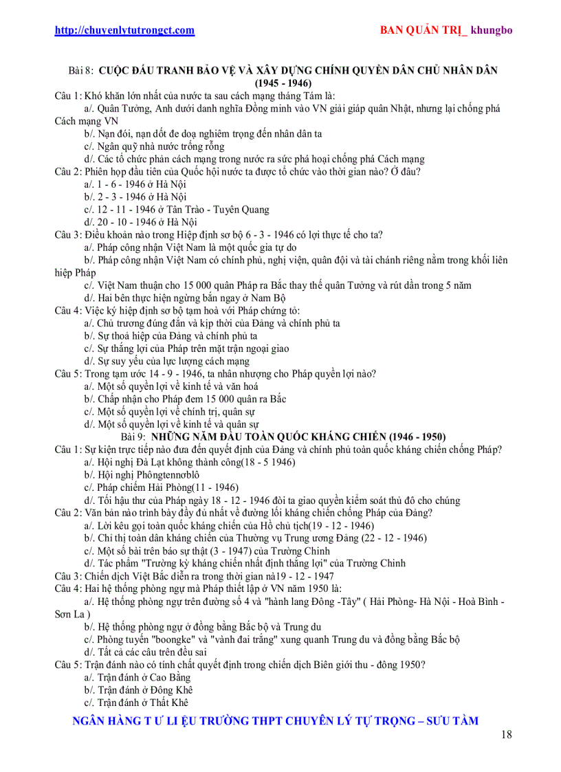 image for page Trac nghiem su 12