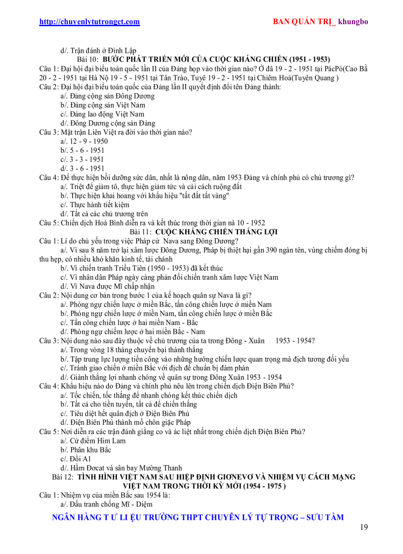 image for page Trac nghiem su 12