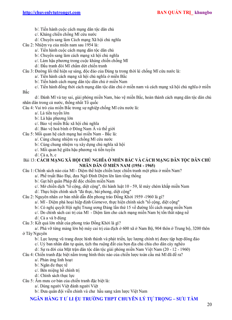 image for page Trac nghiem su 12