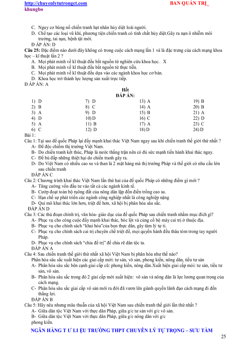 image for page Trac nghiem su 12