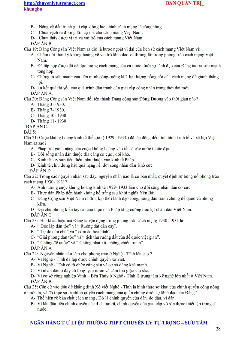 image for page Trac nghiem su 12