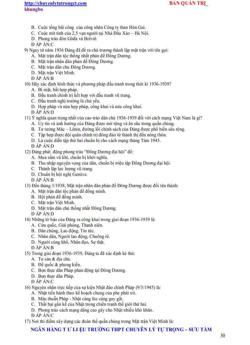 image for page Trac nghiem su 12