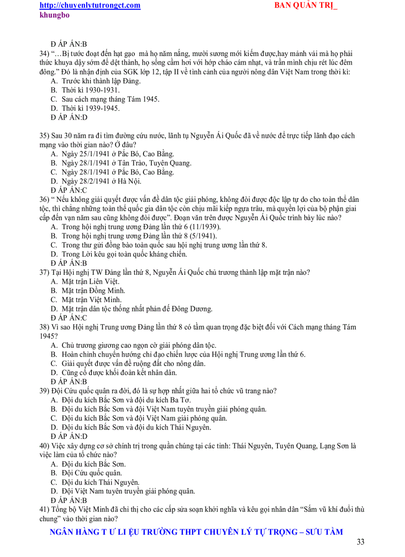 image for page Trac nghiem su 12