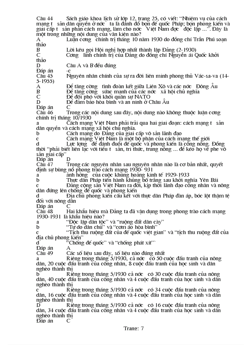 image for page Trac nghiem