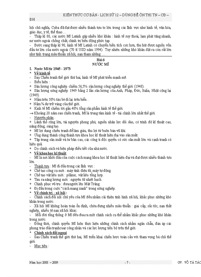 image for page Trọng tâm ôn thi tốt nghiệp Lịch sử 12