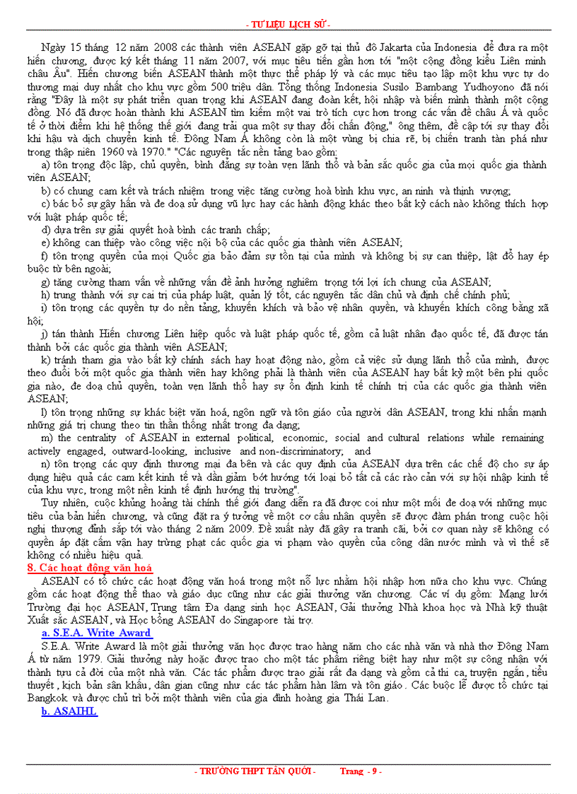 image for page Tư liệu về ASEAN