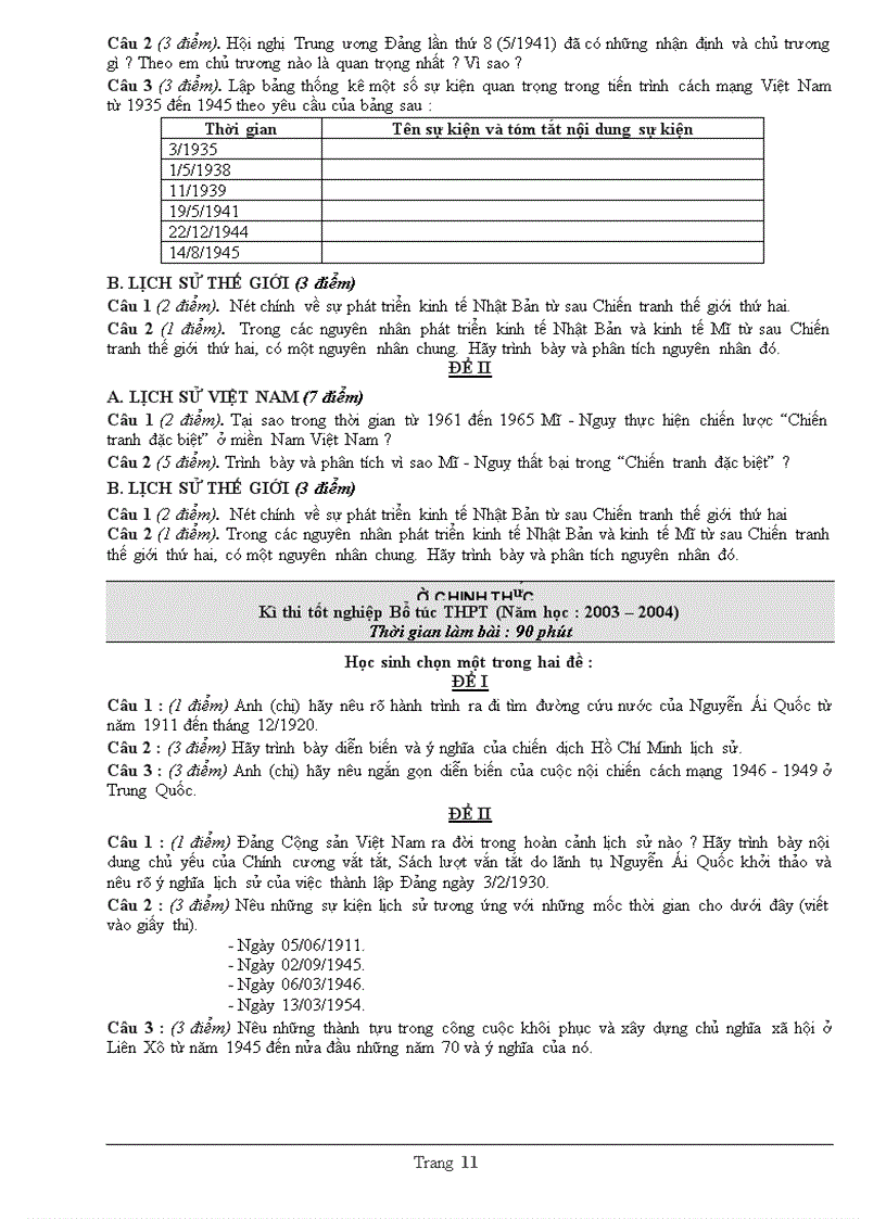 image for page Tuyển tập đề thi tốt nghiệp THPT từ 1993 2009