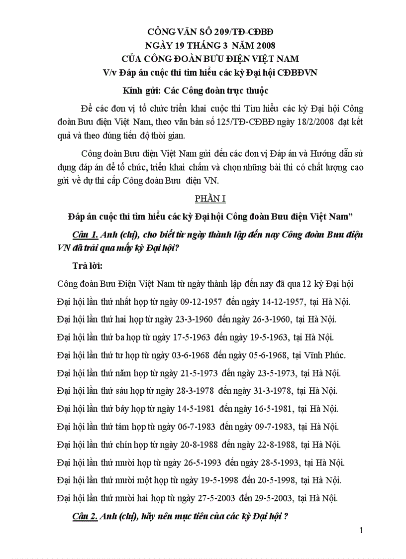 image for page Bài Thi Công Đoàn Bưu Điện Việt Nam