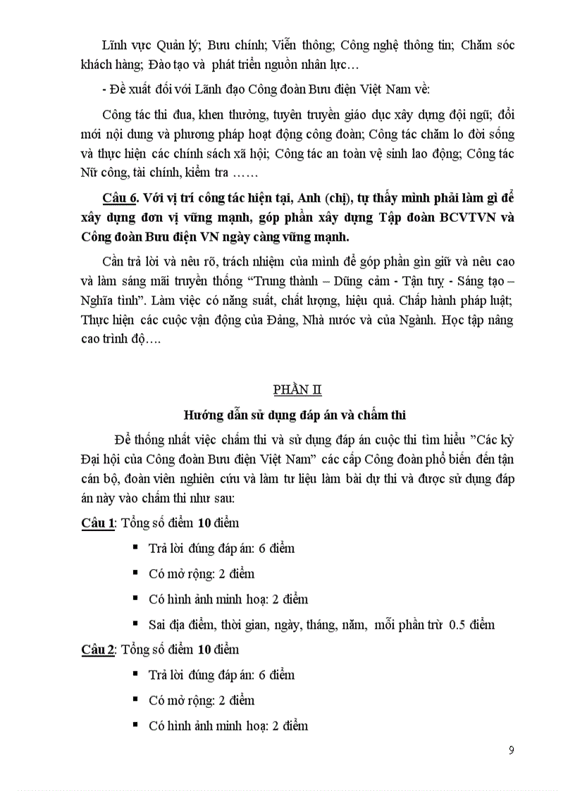 image for page Bài Thi Công Đoàn Bưu Điện Việt Nam