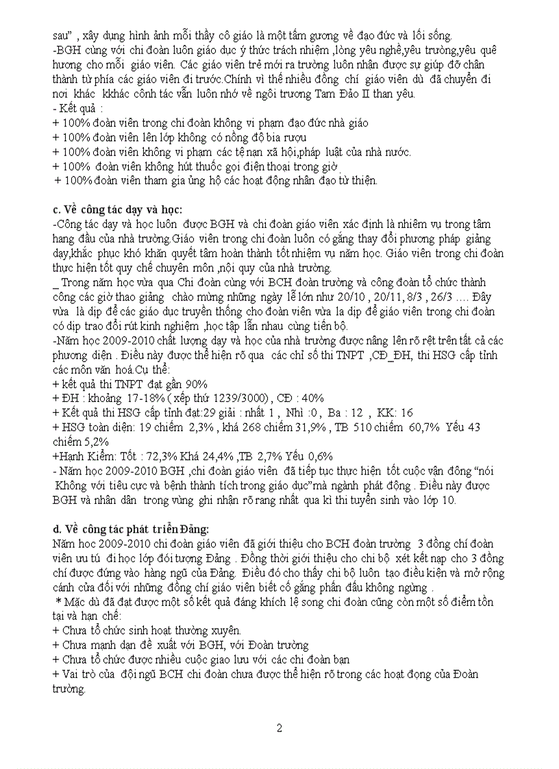 image for page Bao cao tong ket chi doan GV