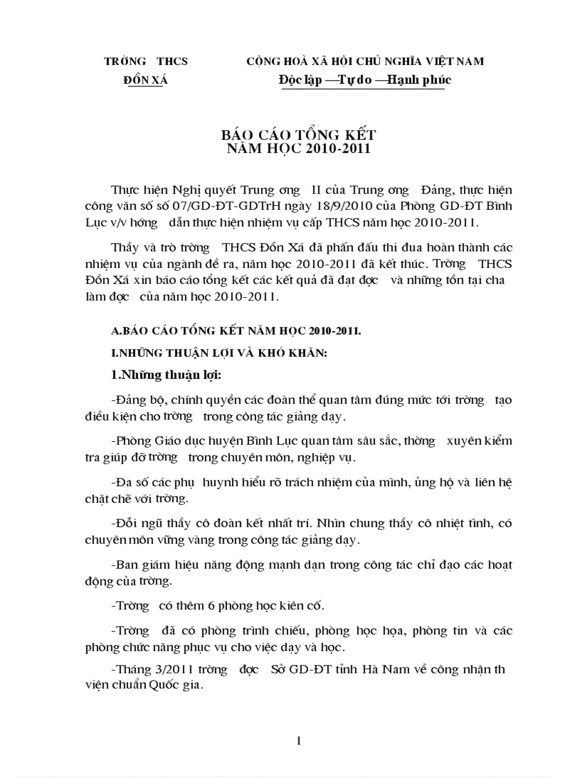 image for page Bc tong ket nam hoc 10 11