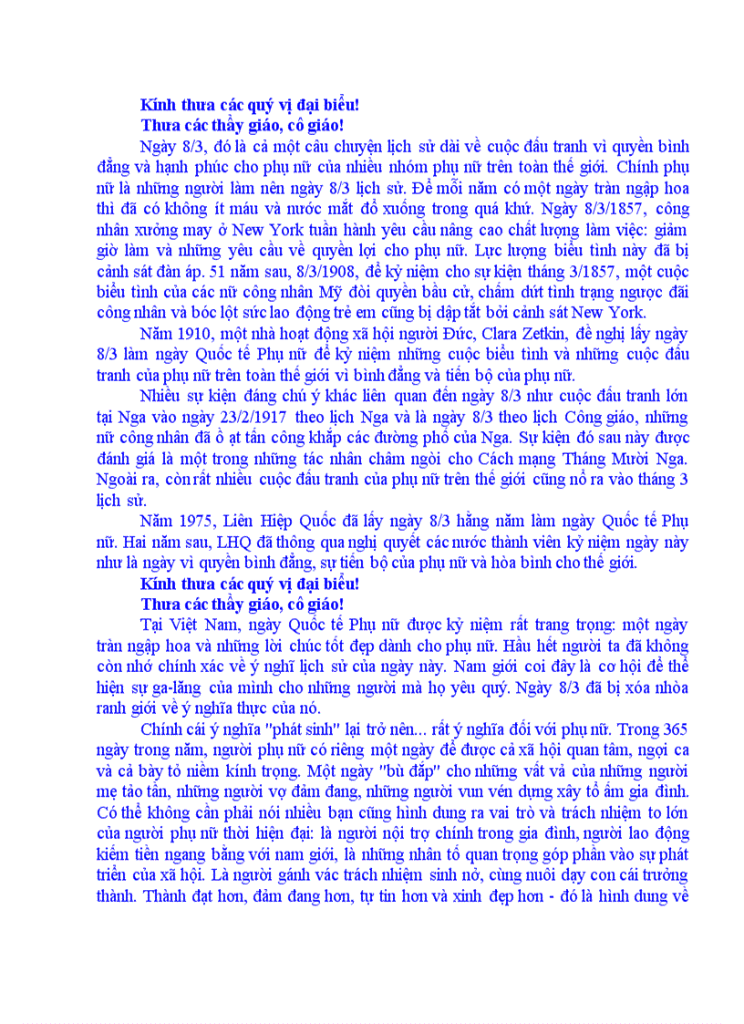 image for page Diễn vaă kỷ niệm ngày 8 3