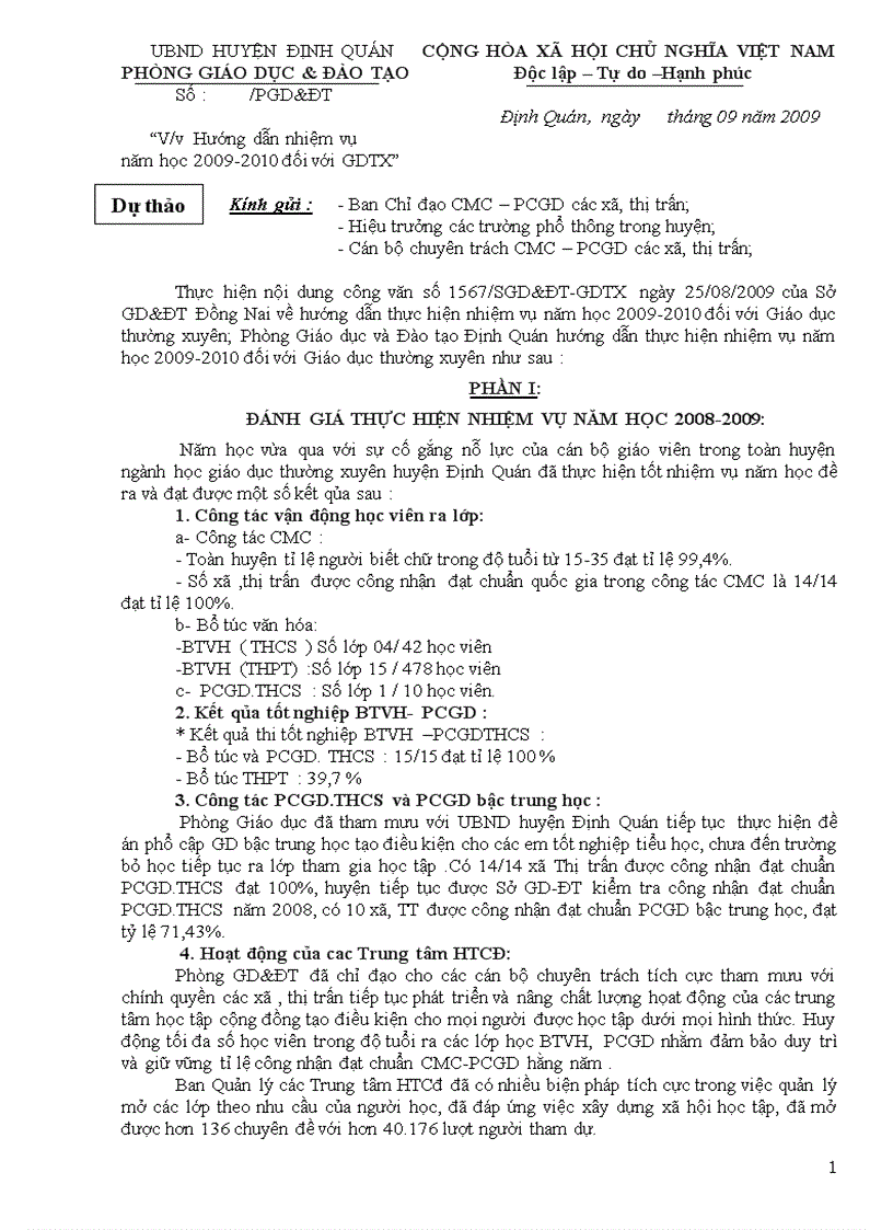 image for page Dự thảo nhiệm vụ NH 09 10 GDTX