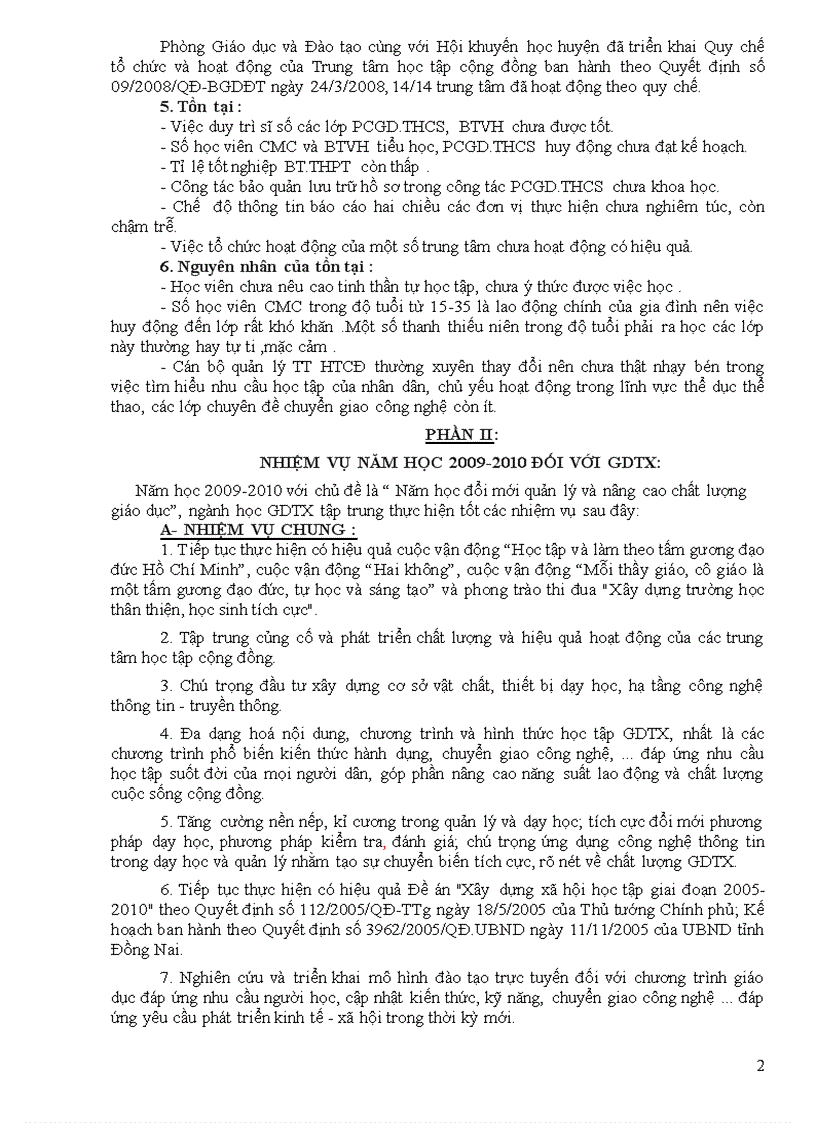 image for page Dự thảo nhiệm vụ NH 09 10 GDTX