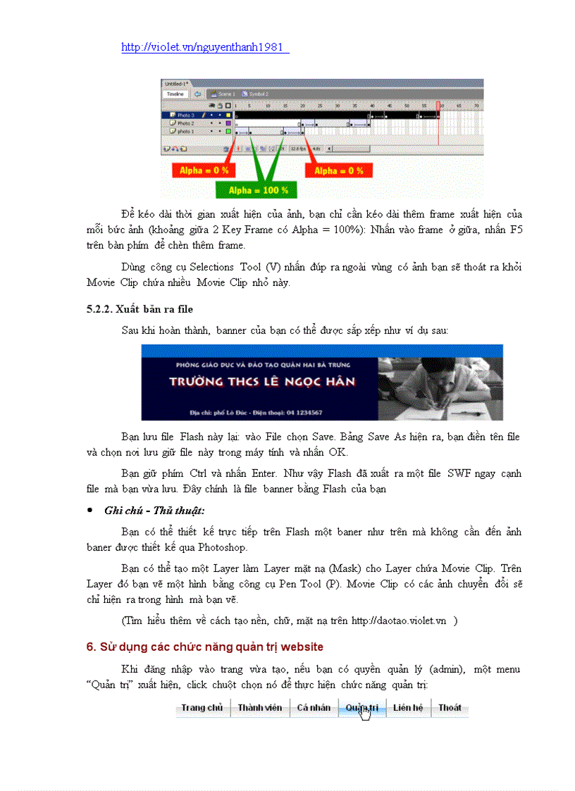 image for page Giao trinh tao Web tren violet