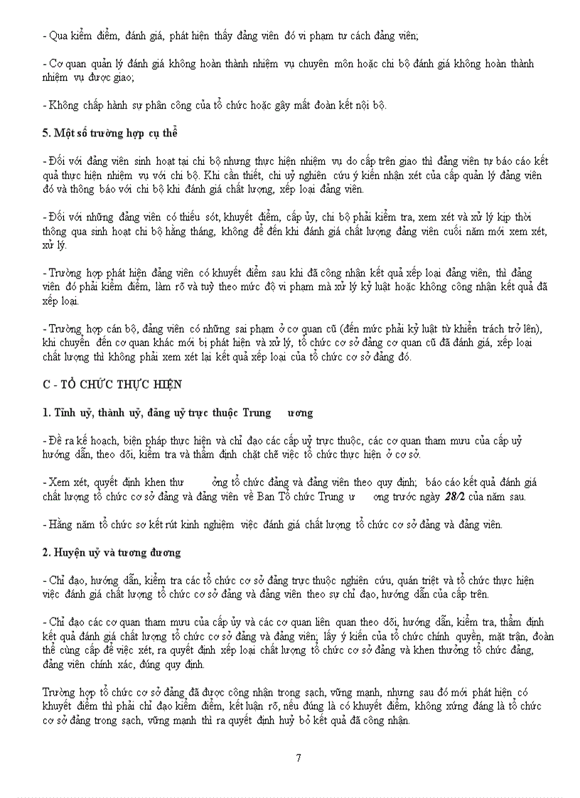 image for page HD đánh giá chất lượng đảng viên và Chi bộ