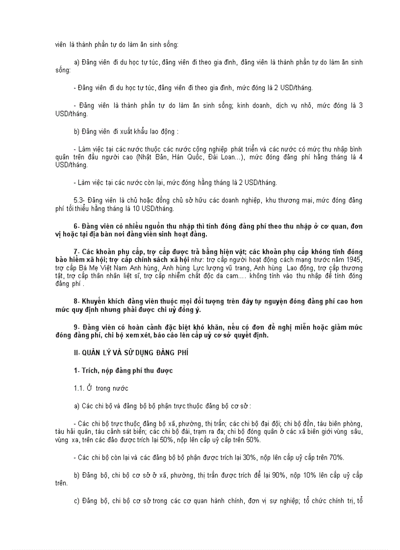 image for page Hướng dẫn đóng Đảng phí