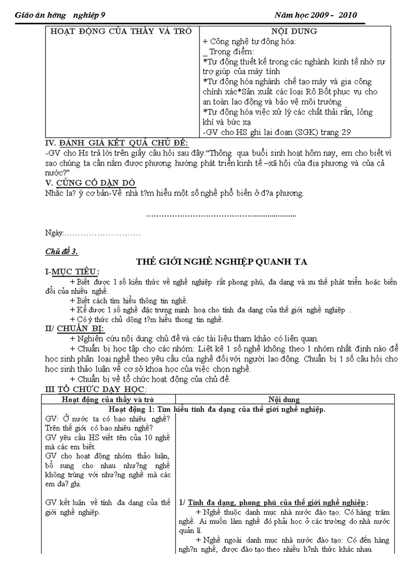 image for page Huong nghiep lop 9