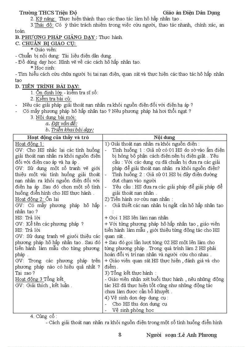 image for page Giáo án Điện Dân Dụng khối 8