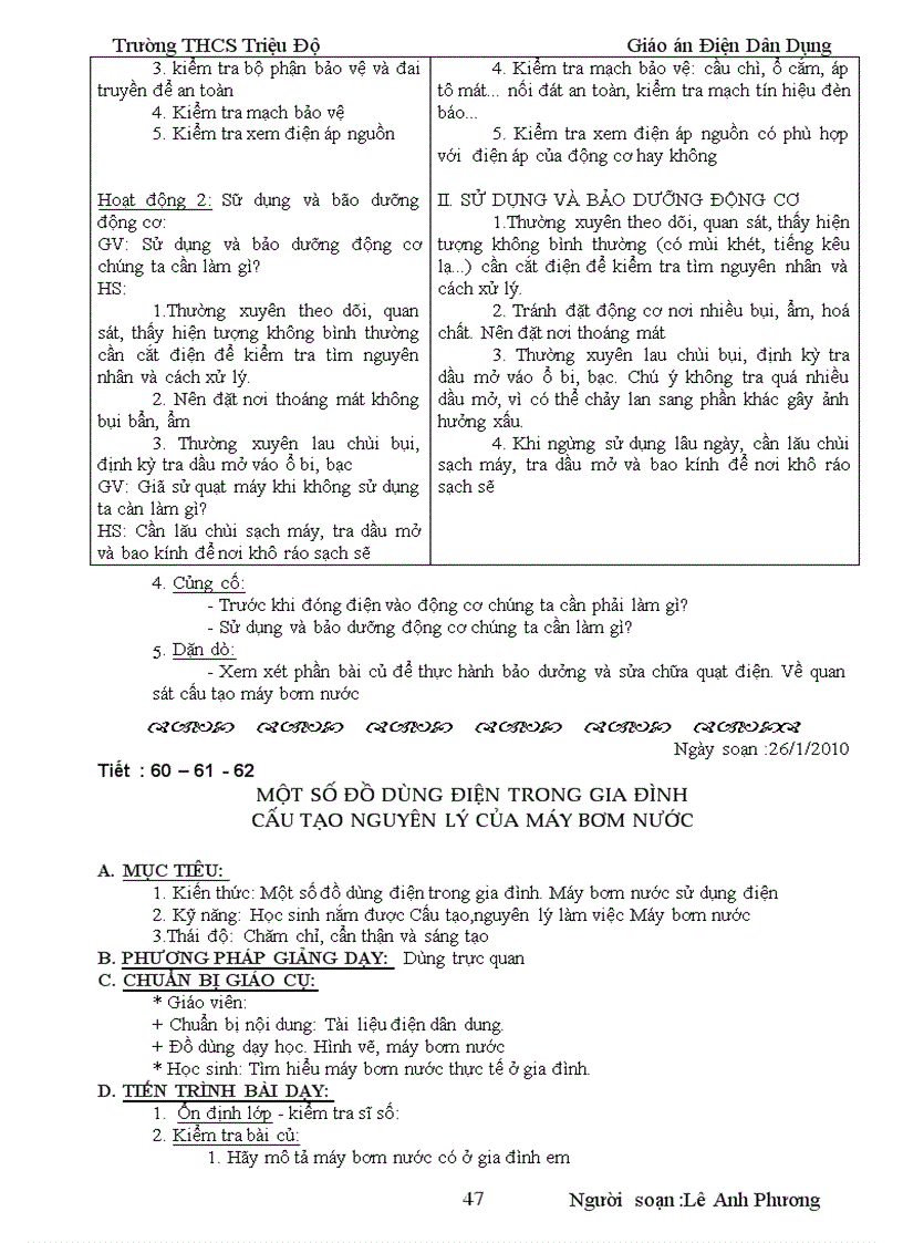 image for page Giáo án Điện Dân Dụng khối 8