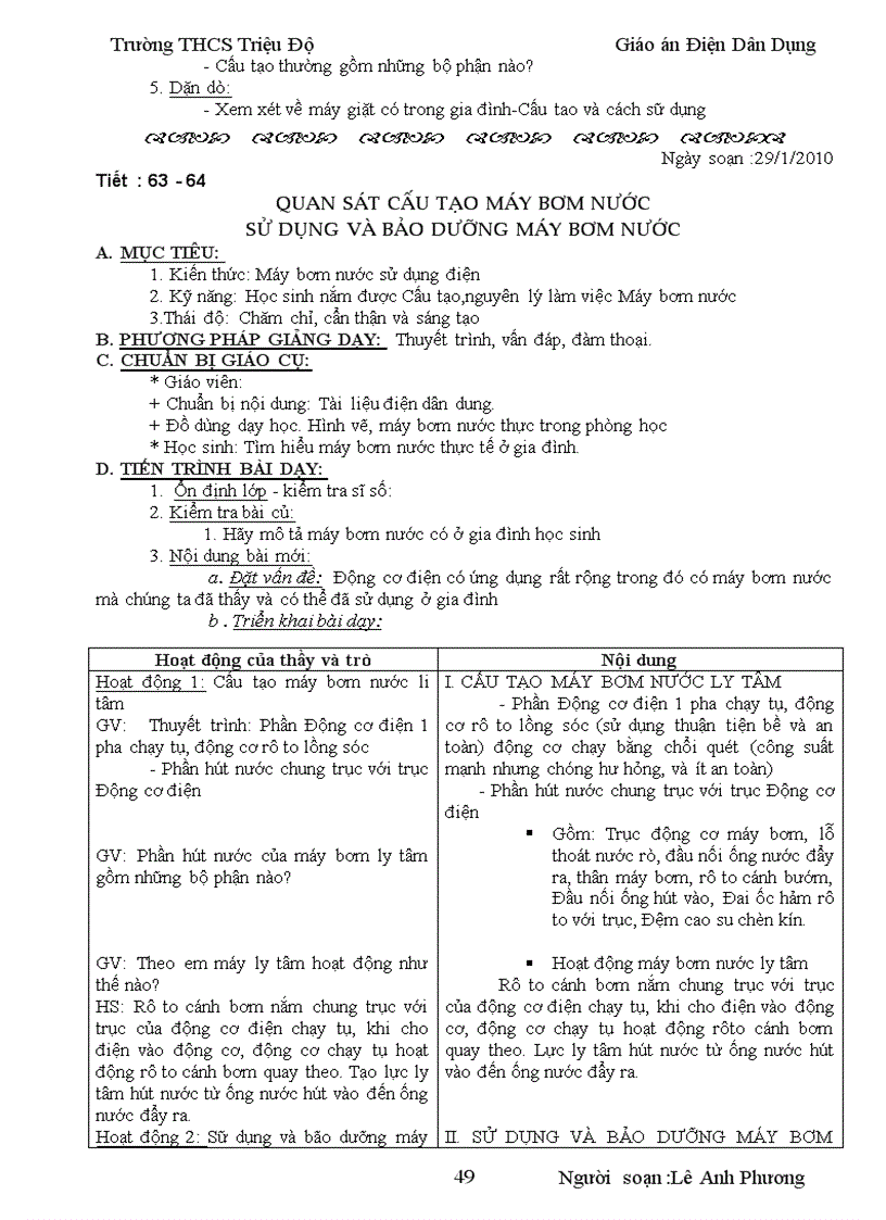 image for page Giáo án Điện Dân Dụng khối 8