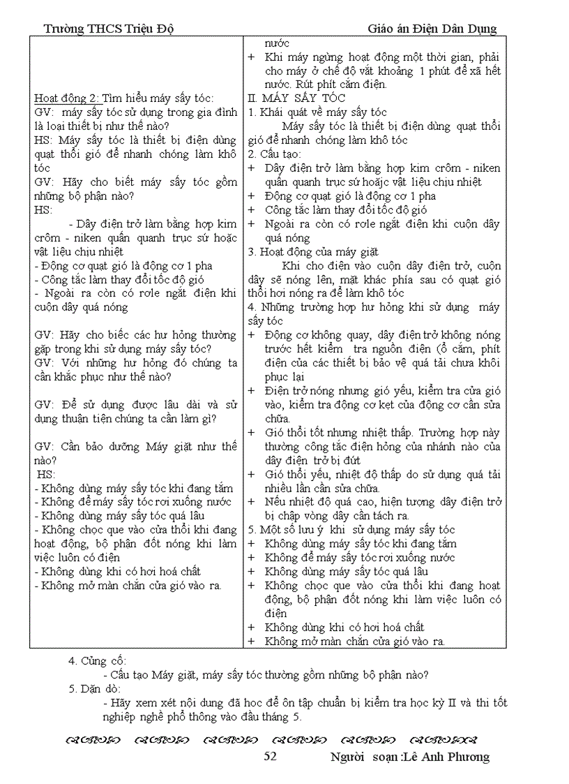 image for page Giáo án Điện Dân Dụng khối 8