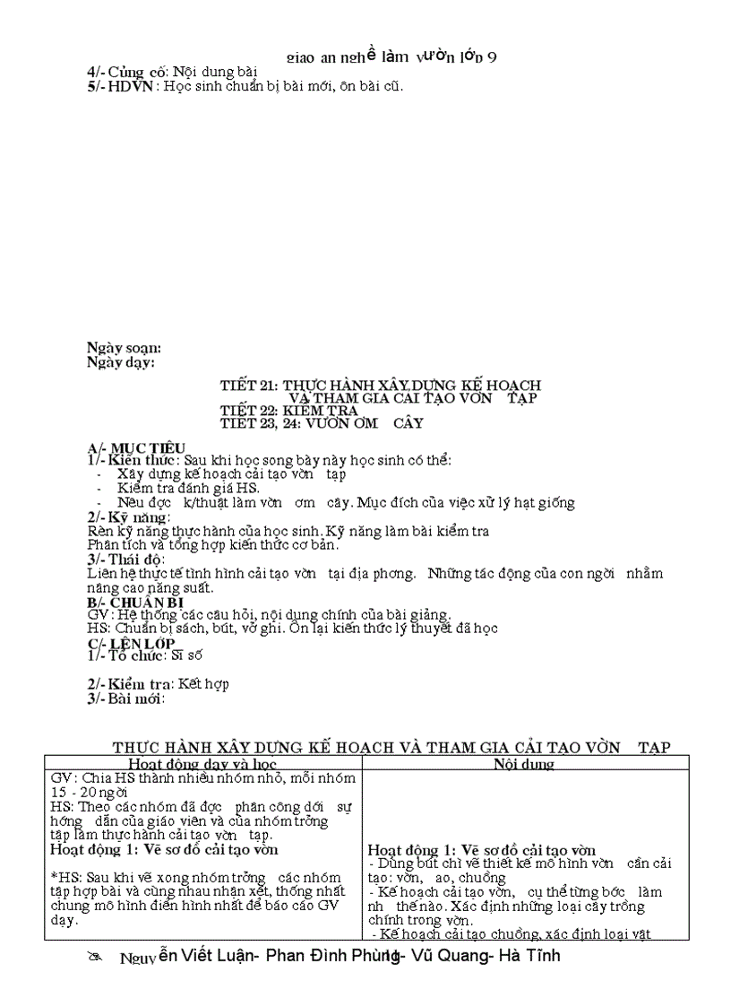 image for page Giao an nghe lam vuon