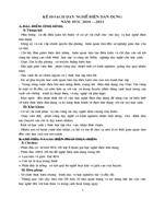 Kế họach dạy nghề