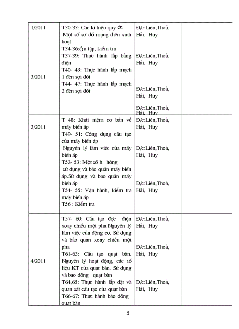 image for page Kế họach dạy nghề