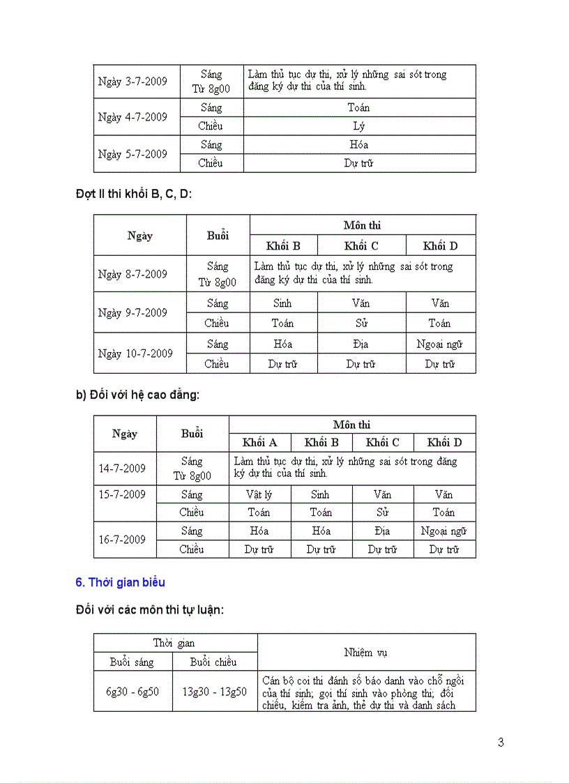 12 điều cần nhớ của thí sinh khi thi TNPT năm 2009