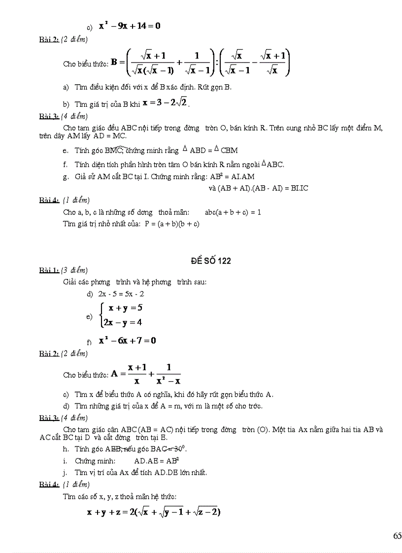 image for page 128 đề ôn tập Toán 9